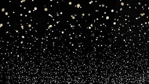 Festive yellow defocus light on dark background Stock Footage 239699874