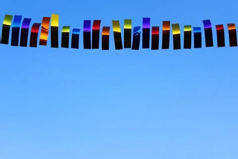 Festoon in front of the blue sky Foto stock