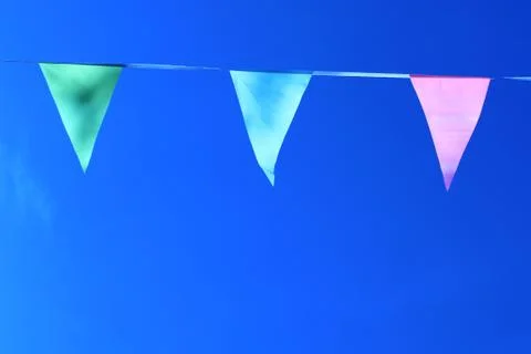 Festoon in front of the blue sky Stock Photos