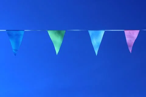 Festoon in front of the blue sky Stock Photos