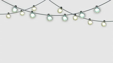 Festoon globe string lights garlands alpha Stock Footage 144691033