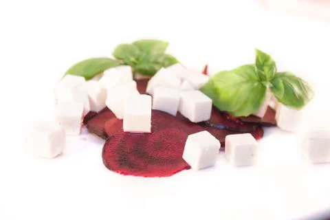 Feta and beetroot salad Stock Photos