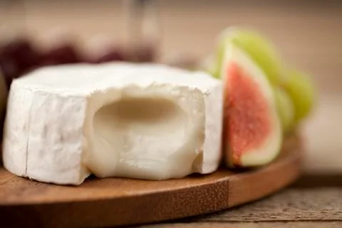 Feta cheese with fig Stock Photos