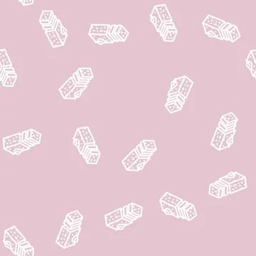 Feta cheese line vector seamless pattern Stock Illustration