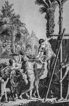 Fetes des Tabernacles, Old Testament, the Bible by Lemaistre de Sacy, Publish Stock Illustration