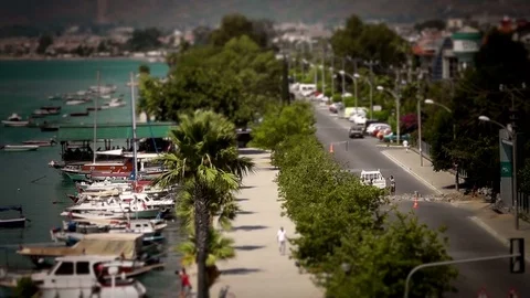 Fethiye Cafe Park Teras View Stock Footage 85423500