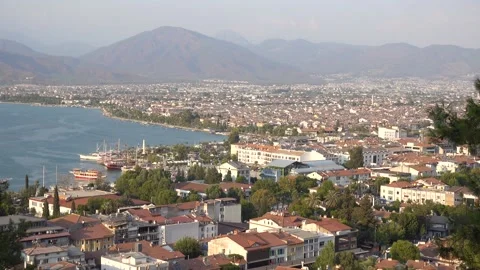 Fethiye city view from above. Stock Footage 160356737