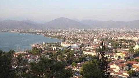 Fethiye city view from above. Stock Footage 160357183
