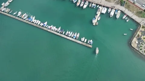 Fethiye Harbor Aerial View Video stock 79190551