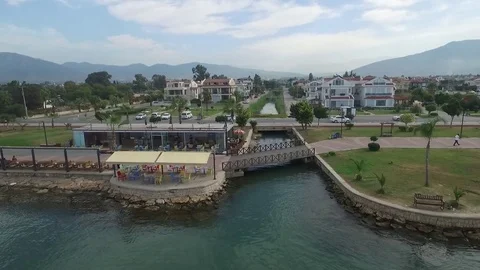 Fethiye Harbor Aerial View Stock Footage 79191362