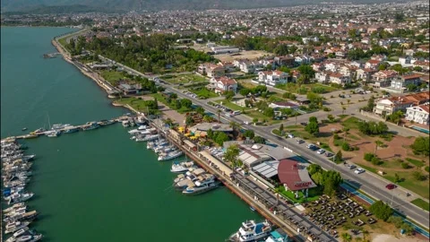 Fethiye harbor hyperlapse 01 Stock Footage 245571801