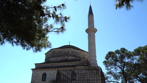 Fethiye Mosque Low Angle Tilt Shot, Ioannina Castle Greece 库存影片 345151974