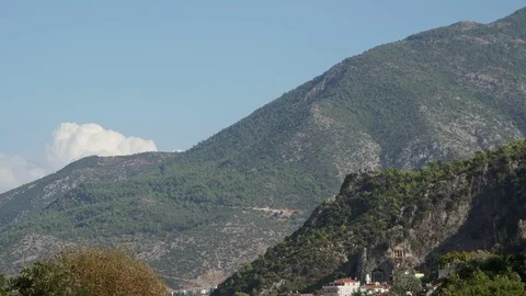 Fethiye Rock Tombs Video stock 73068013