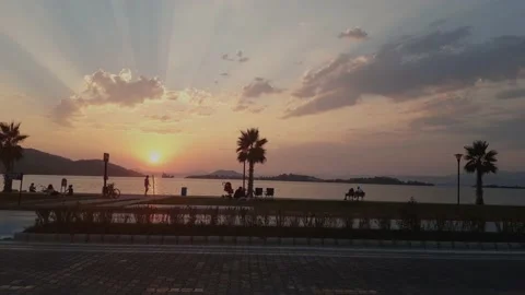 Fethiye Shoreline With Sunset  Video stock 138969115