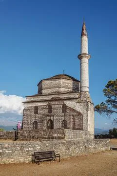 Fetiche Mosque Its Kale Ioannina Greece Europe Stock Photos