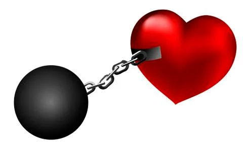 Fetters on the heart Stock Illustration