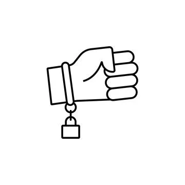 Fetters, magic, hand icon Stock Illustration