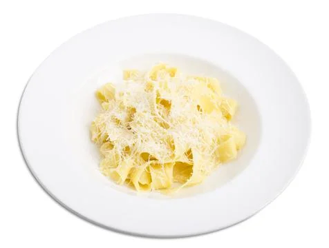 Fettuccini with parmesan. Stock Photos