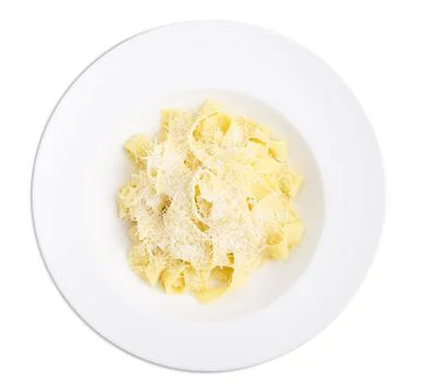 Fettuccini with parmesan. Stock Photos