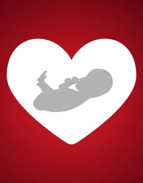 Fetus heart Illustrazione stock