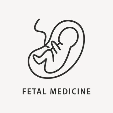 Fetus Icon Prenatal logo design Fetal Ultrasound Stock Illustration