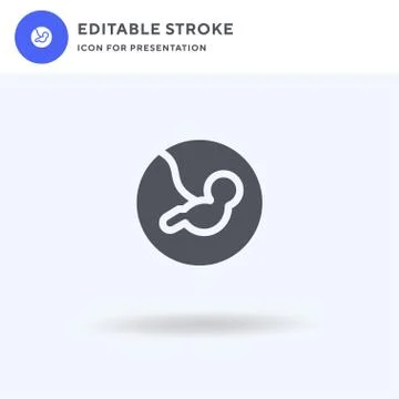 Fetus icon vector, filled flat sign, solid pictogram isolated on white, logo Stock Illustration