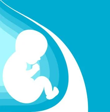 Fetus silhouette design Stock Illustration