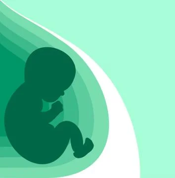Fetus silhouette design Stock Illustration