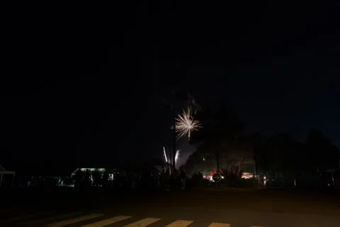 Feu d artifice Coueron Video stock 313150630