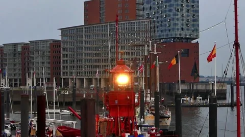 Feuerschiff in Hamburg Stock Footage 155273583