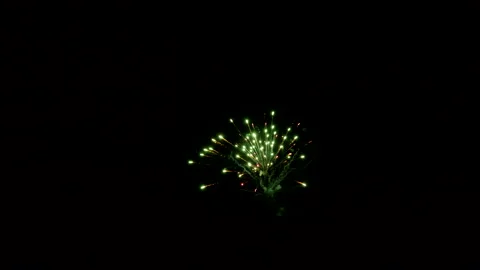 Feuerwerk  Firework on black sky Stock Footage 229414615