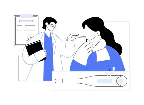 Fever abstract concept vector illustration. Stock Illustration