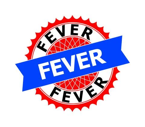 FEVER Bicolor Clean Rosette Template for Stamps Stock Illustration