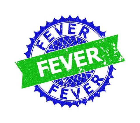 FEVER Bicolor Rosette Rough Watermark Stock Illustration