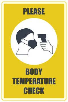 Fever check sticker 3 Stock Illustration