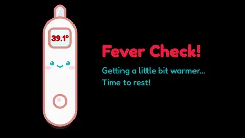 Fever Check Thermometer Temperature Rising. 스톡 동영상 336182117