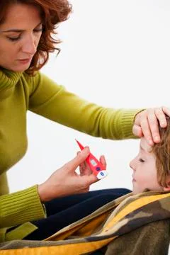 Fever in a child Stock Photos