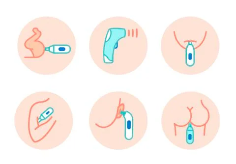 Fever Icon set イラスト素材