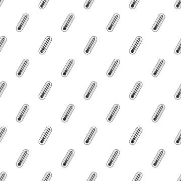 Fever thermometer pattern seamless vector Stock Illustration