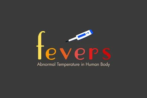 Fevers, abnormal temperature in human body Stock Illustration