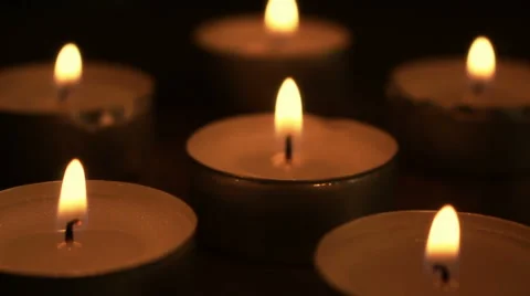 A few candles flame Video stock 46081978