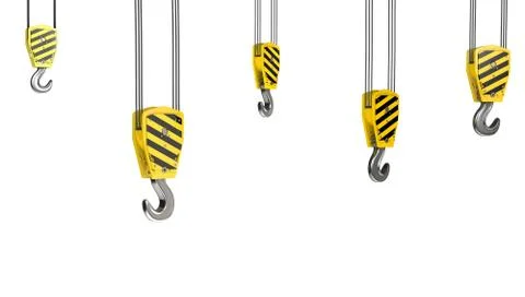 Few crane hooks Stock Illustration
