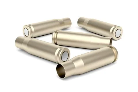 A few empty bullet cartridges Illustrazione stock