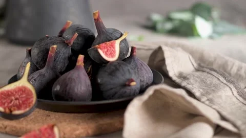 A few figs in a plate Stock Footage 163360158