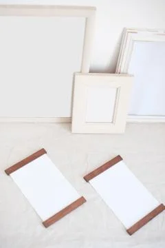 A few frames on a light background Stock Photos