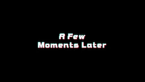 A few moments later text glitching modern effect for movie word animation Stock Footage 313335443