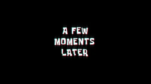 A few moments later text glitching modern effect for movie word animation Stock Footage 313335503
