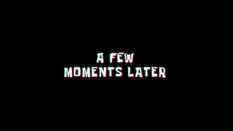 A few moments later text glitching modern effect for movie word animation Stock Footage 313335545