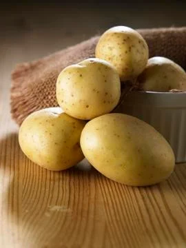 Few potatoes Stock Photos