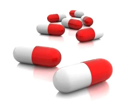 Few red pills Stock Illustration